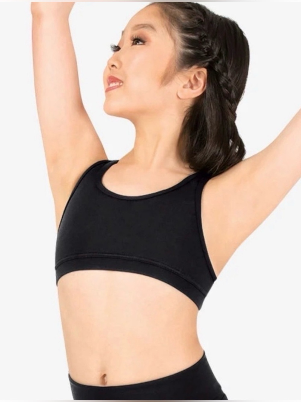 NWT Capezio Kids Girls Black Bra Top Intermediate